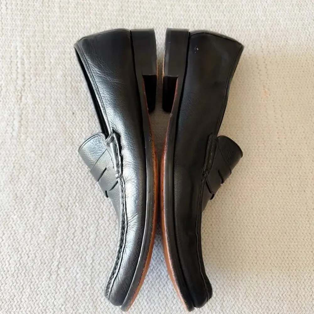 Cole Haan Black Air Aiden Pebbled Leather Penny Loafer Size 11